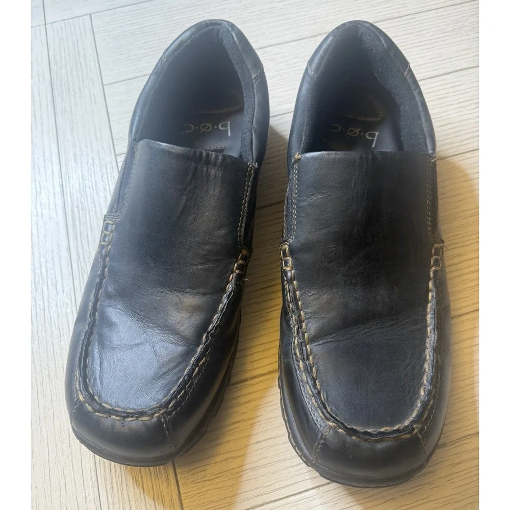 Born‎ BOC Mens Black Leather Loafer Size 13 M Slip On Comfort Shoe Casual